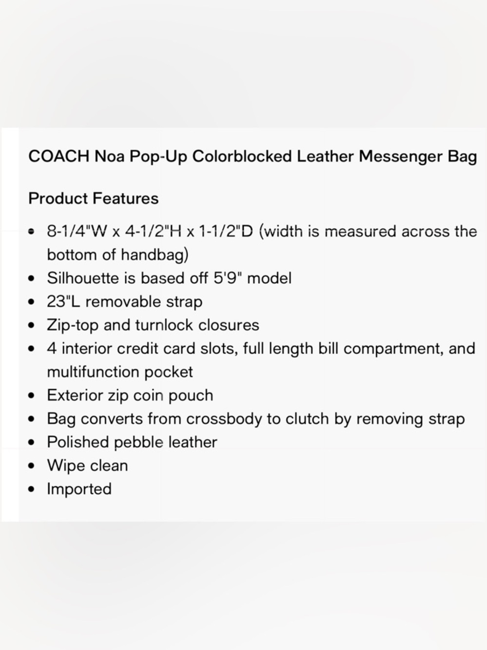 Coach Noa Popup Colorblock messenger bag - Picture 13 of 13
